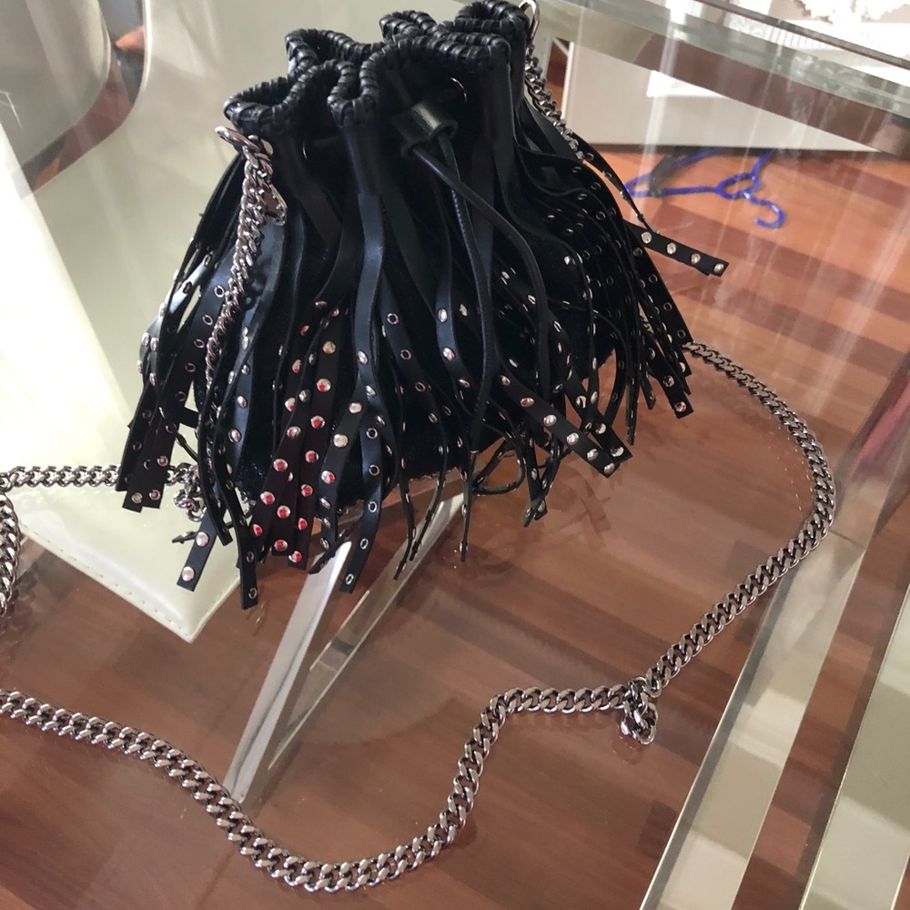 Stella McCartney fringe sinching purse